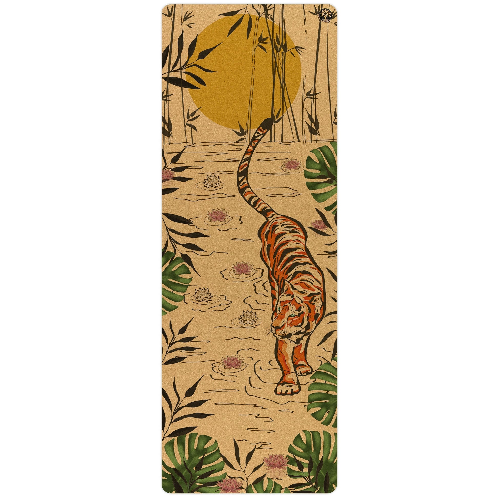 Tiger Lotus Aura Cork Yoga Mat - Ethereal Essentials