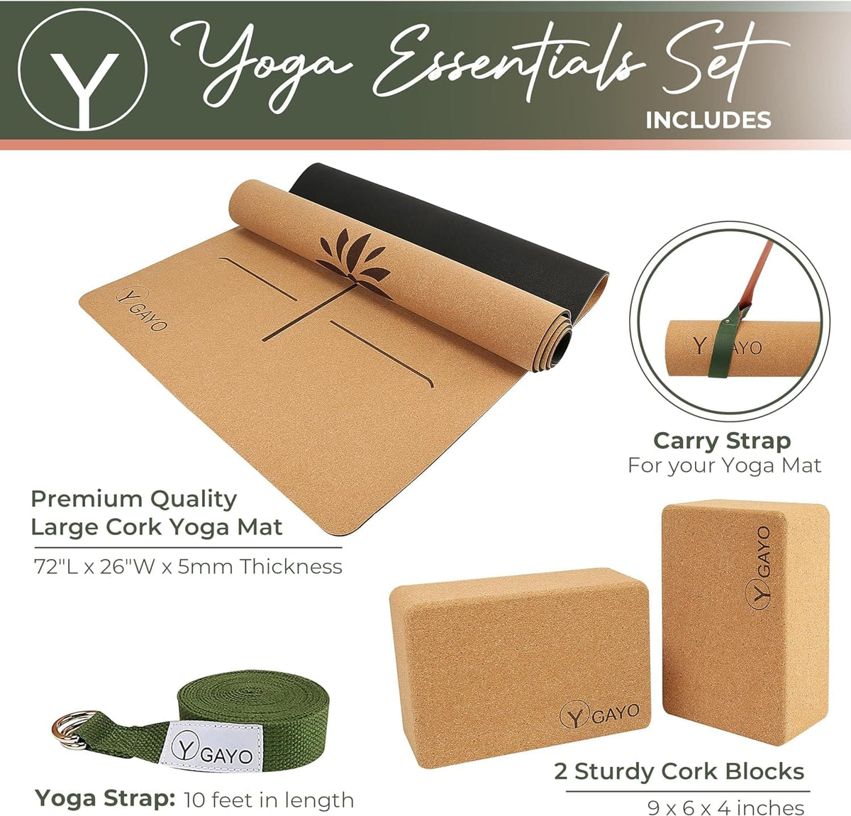Ultimate Cork Yoga Essentials Kit - Ethereal Essentials