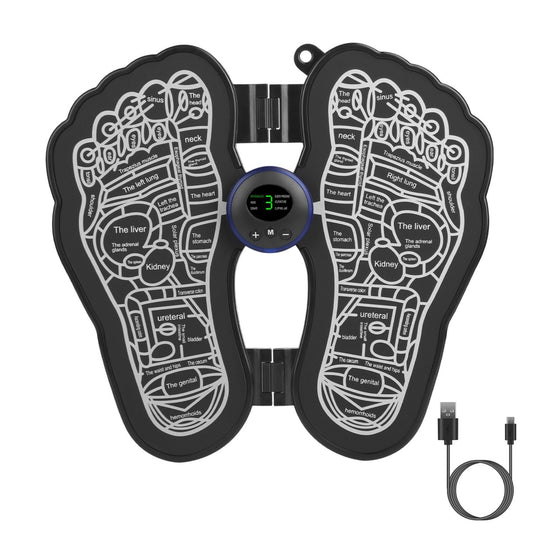 USB Rechargeable Foot Massager - 6 Modes, Acupressure Mat, Circulation Massage Pad - Ethereal Essentials