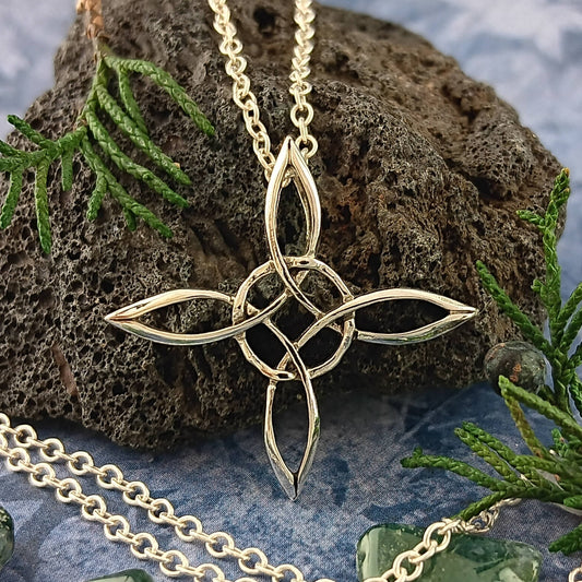 Sculptural Witch's Knot Pendant, Handmade