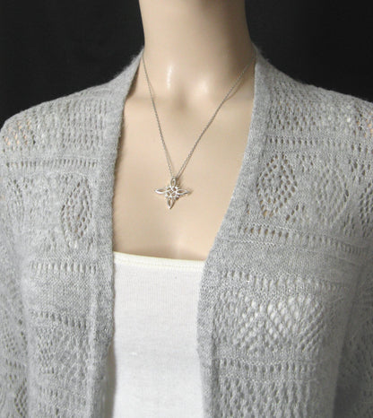 Witch's Knot with 4 Crescent Moons Pendant, Handmade - Ethereal Essentials
