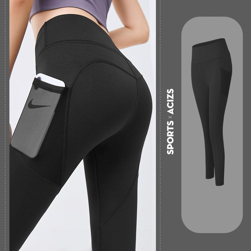 🧘‍♀️ Women's High-Waisted Yoga Leggings with Pockets - Ethereal Essentials