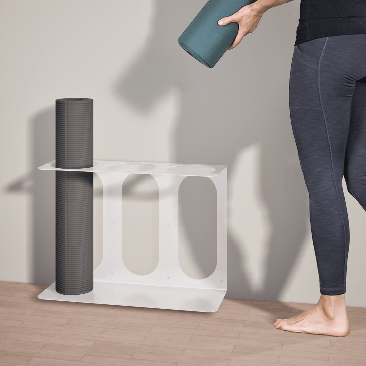 Yoga Mat Rack | Holds 3 Mats/Rollers - Ethereal Essentials